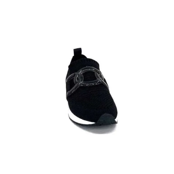 Ivoire0317a Ivoire 2203626 Textile Noir*Femme Baskets
