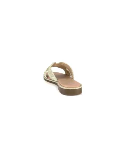 Ivoire0351a Ivoire 157902 Textile Or*Femme Mules