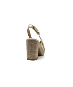 Ivoire0551 Ivoire 2166 Vera Cuir Dore*Femme Plateformes