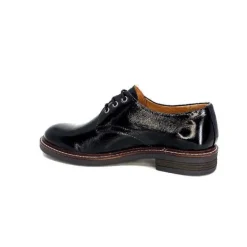 Ivoire0209b Ivoire 11441 Vernis Cuir Vernis Noir*Femme Lacets
