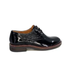 Ivoire0209b Ivoire 11441 Vernis Cuir Vernis Noir*Femme Lacets