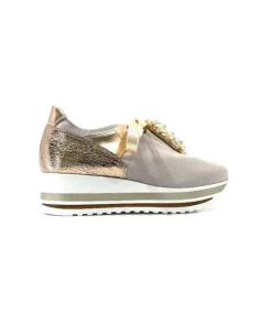 Ivoire0130a Ivoire 1A 4703 Nude*Femme Baskets