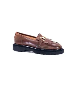 Ivoire0532 Ivoire A231 Cuir Marron*Femme Mocassins