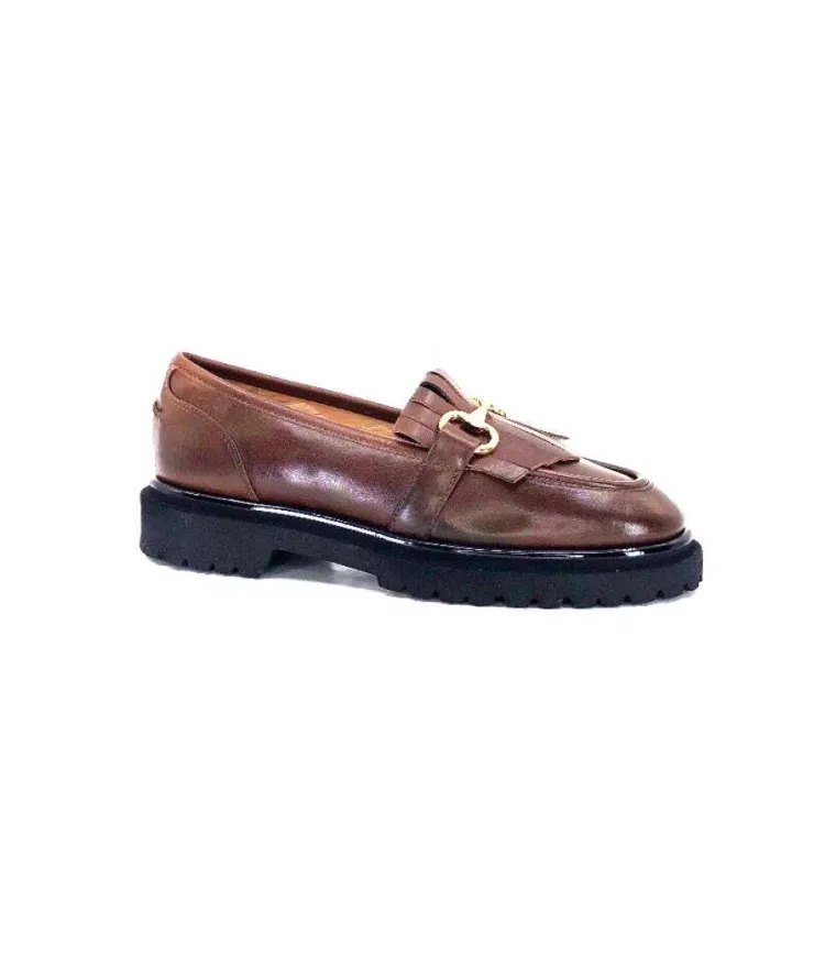 Ivoire0532 Ivoire A231 Cuir Marron*Femme Mocassins