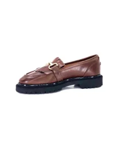 Ivoire0532 Ivoire A231 Cuir Marron*Femme Mocassins