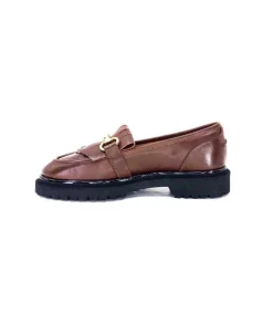 Ivoire0532 Ivoire A231 Cuir Marron*Femme Mocassins