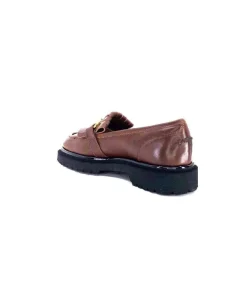 Ivoire0532 Ivoire A231 Cuir Marron*Femme Mocassins