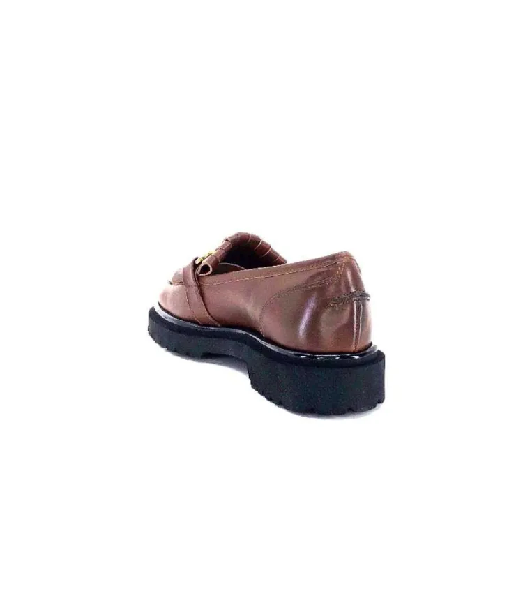 Ivoire0532 Ivoire A231 Cuir Marron*Femme Mocassins