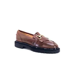 Ivoire0532 Ivoire A231 Cuir Marron*Femme Mocassins