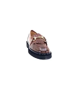 Ivoire0532 Ivoire A231 Cuir Marron*Femme Mocassins