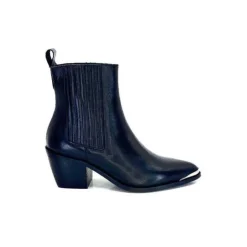 We Do Ivoire 99527A Cuir Noir*Femme Santiags
