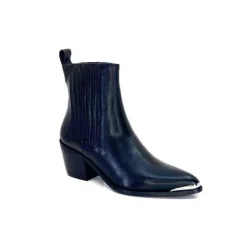 We Do Ivoire 99527A Cuir Noir*Femme Santiags