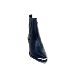 We Do Ivoire 99527A Cuir Noir*Femme Santiags