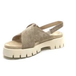 Ivoire0104a Ivoire A49032 Cuir Taupe*Femme Plateformes