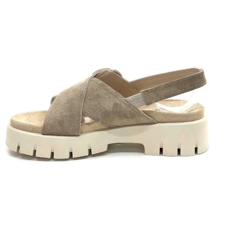 Ivoire0104a Ivoire A49032 Cuir Taupe*Femme Plateformes