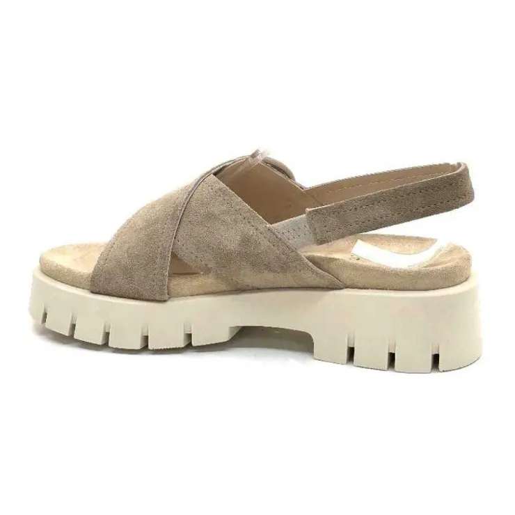 Ivoire0104a Ivoire A49032 Cuir Taupe*Femme Plateformes