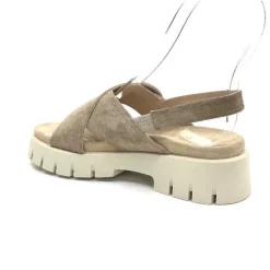 Ivoire0104a Ivoire A49032 Cuir Taupe*Femme Plateformes