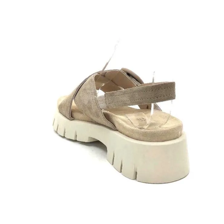 Ivoire0104a Ivoire A49032 Cuir Taupe*Femme Plateformes