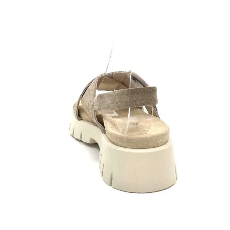 Ivoire0104a Ivoire A49032 Cuir Taupe*Femme Plateformes