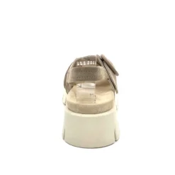 Ivoire0104a Ivoire A49032 Cuir Taupe*Femme Plateformes
