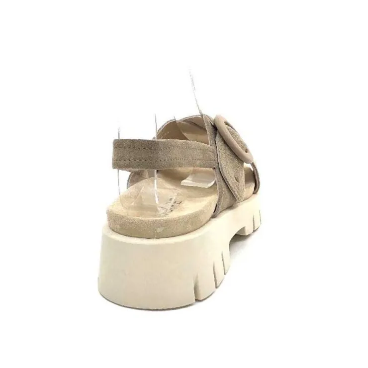 Ivoire0104a Ivoire A49032 Cuir Taupe*Femme Plateformes