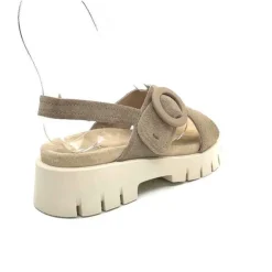 Ivoire0104a Ivoire A49032 Cuir Taupe*Femme Plateformes