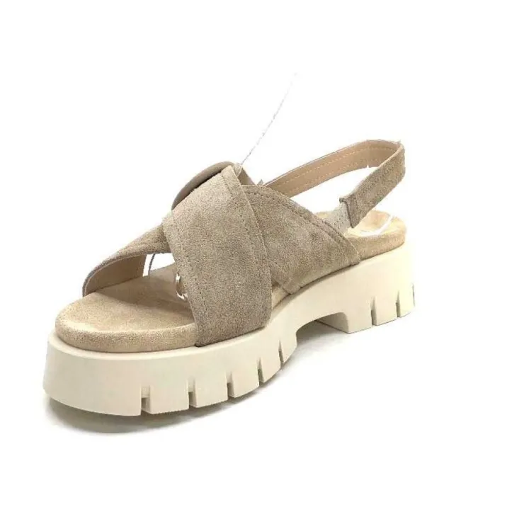 Ivoire0104a Ivoire A49032 Cuir Taupe*Femme Plateformes