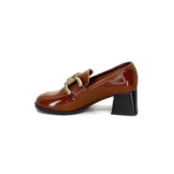 We Do Ivoire 11301A Cuir Vernis Marron*Femme Mocassins