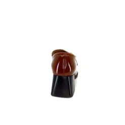 We Do Ivoire 11301A Cuir Vernis Marron*Femme Mocassins