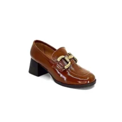 We Do Ivoire 11301A Cuir Vernis Marron*Femme Mocassins