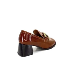 We Do Ivoire 11301A Cuir Vernis Marron*Femme Mocassins