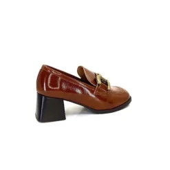 We Do Ivoire 11301A Cuir Vernis Marron*Femme Mocassins