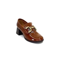 We Do Ivoire 11301A Cuir Vernis Marron*Femme Mocassins