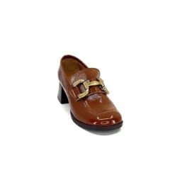 We Do Ivoire 11301A Cuir Vernis Marron*Femme Mocassins