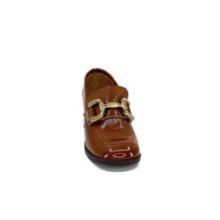 We Do Ivoire 11301A Cuir Vernis Marron*Femme Mocassins