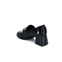 We Do Ivoire 11301A Cuir Vernis Noir*Femme Mocassins