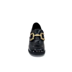 We Do Ivoire 11301A Cuir Vernis Noir*Femme Mocassins
