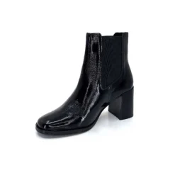We Do Ivoire 99647A Cuir Vernis Noir*Femme Bottines