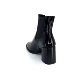 We Do Ivoire 99647A Cuir Vernis Noir*Femme Bottines