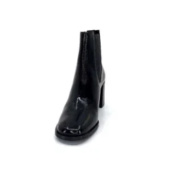 We Do Ivoire 99647A Cuir Vernis Noir*Femme Bottines