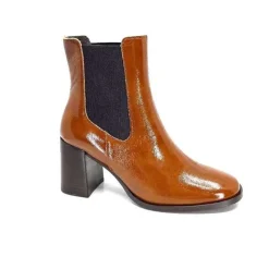 We Do Ivoire 99647A Cuir Vernis Ocra*Femme Bottines