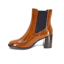 We Do Ivoire 99647A Cuir Vernis Ocra*Femme Bottines