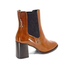 We Do Ivoire 99647A Cuir Vernis Ocra*Femme Bottines