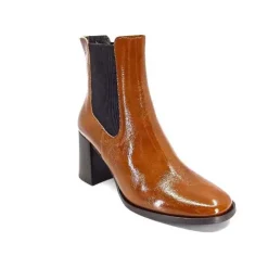 We Do Ivoire 99647A Cuir Vernis Ocra*Femme Bottines