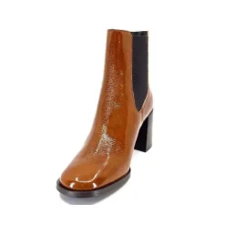 We Do Ivoire 99647A Cuir Vernis Ocra*Femme Bottines