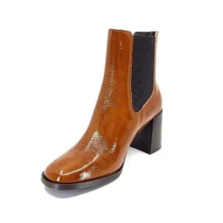We Do Ivoire 99647A Cuir Vernis Ocra*Femme Bottines