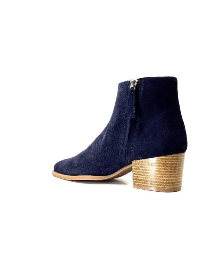 Ivoire0104a Ivoire A45151 Daim Bleu Marine*Femme Bottines Eté