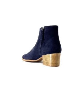 Ivoire0104a Ivoire A45151 Daim Bleu Marine*Femme Bottines Eté