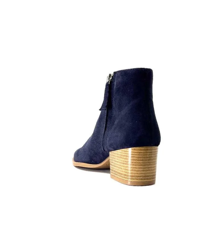 Ivoire0104a Ivoire A45151 Daim Bleu Marine*Femme Bottines Eté