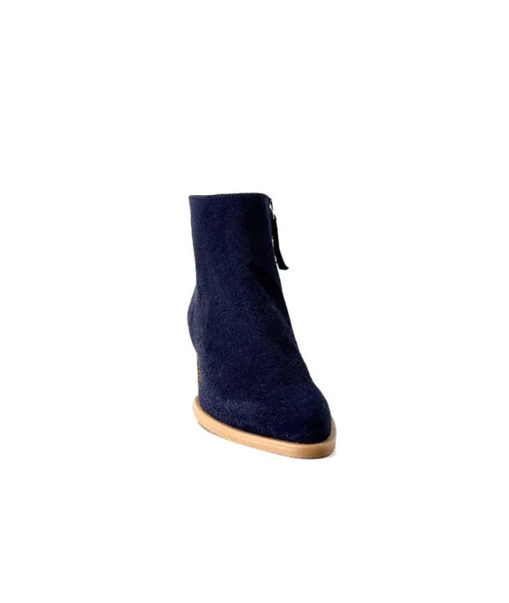 Ivoire0104a Ivoire A45151 Daim Bleu Marine*Femme Bottines Eté